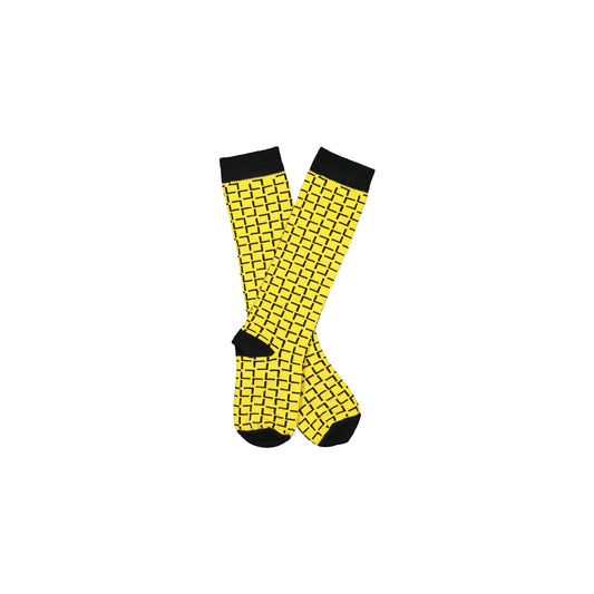 Yellow Geometric Sock
