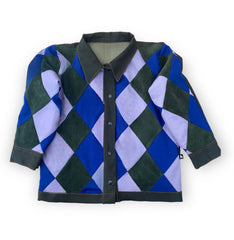 Patchwork buttoned jacket