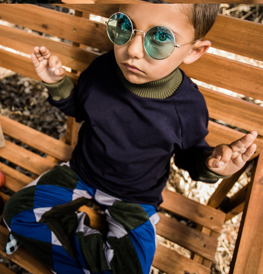 Green Turtleneck T-shirt